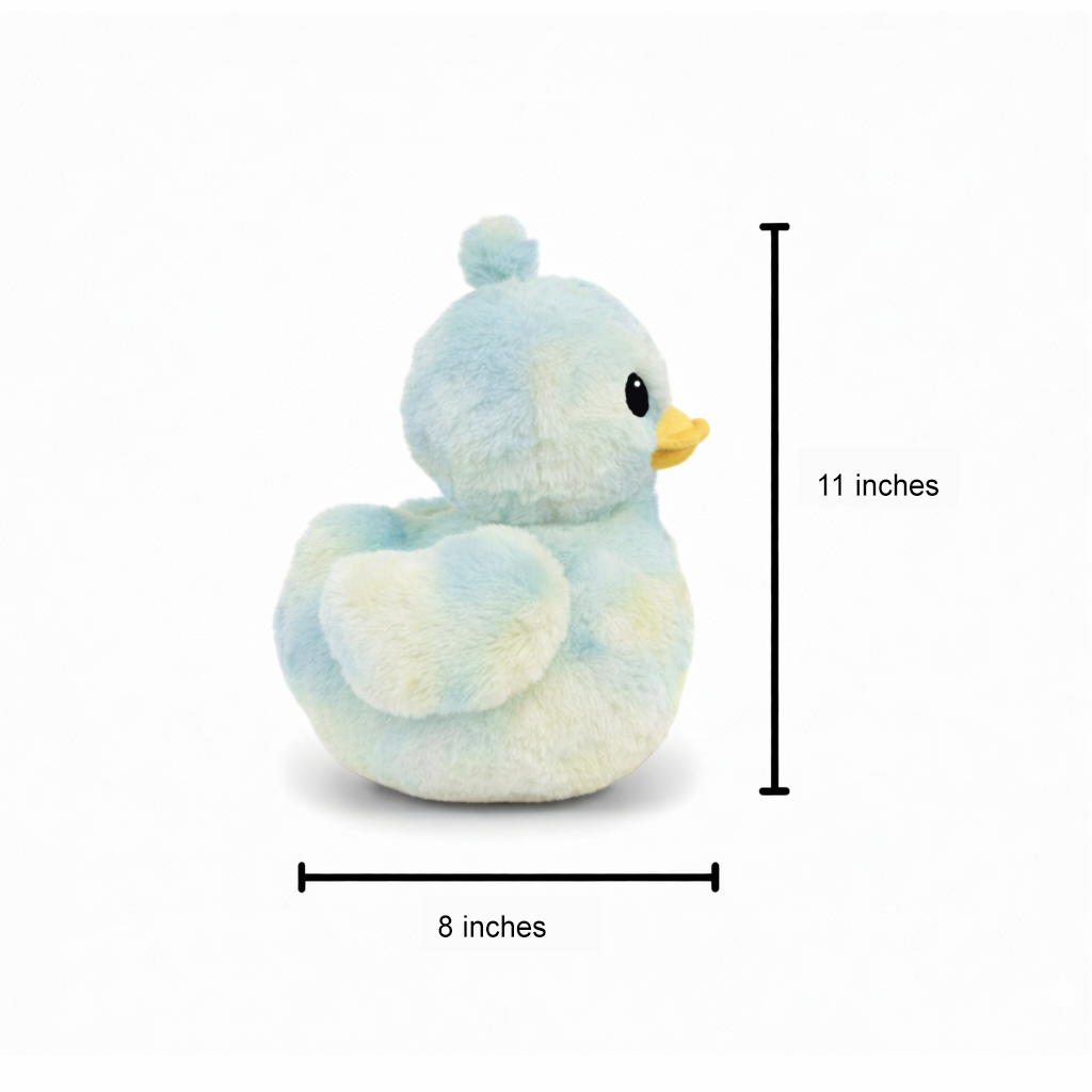 Green & Blue Tie Dye Plush Duck