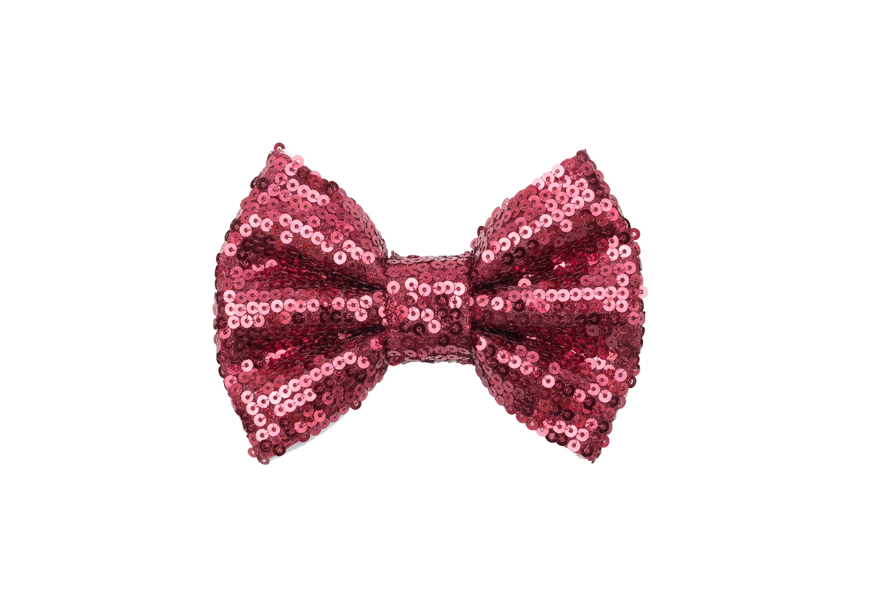 Maroon Sequin Bow