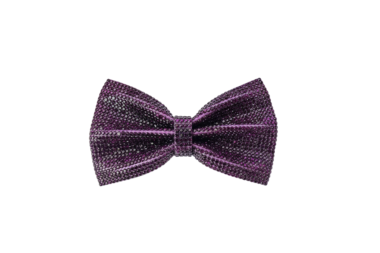Dark Purple Rhinestone Bow