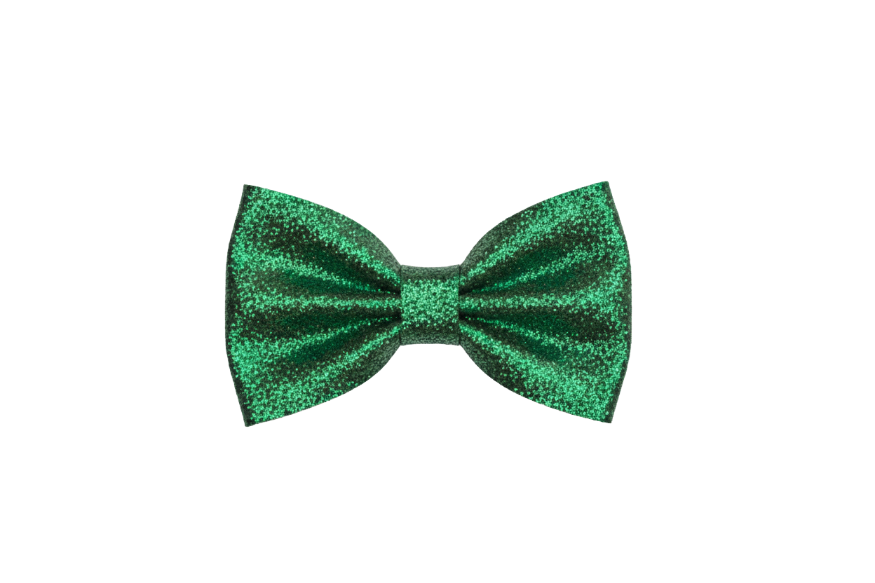 Just Ducky™ 4-Inch Glitter Bow - Green