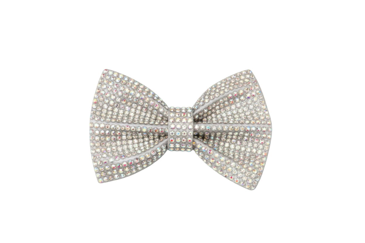 Iridescent Rhinestone Bow