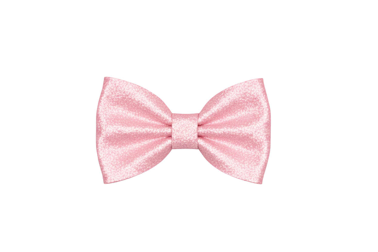 Just Ducky™ 4-Inch Glitter Bow - Light Pink