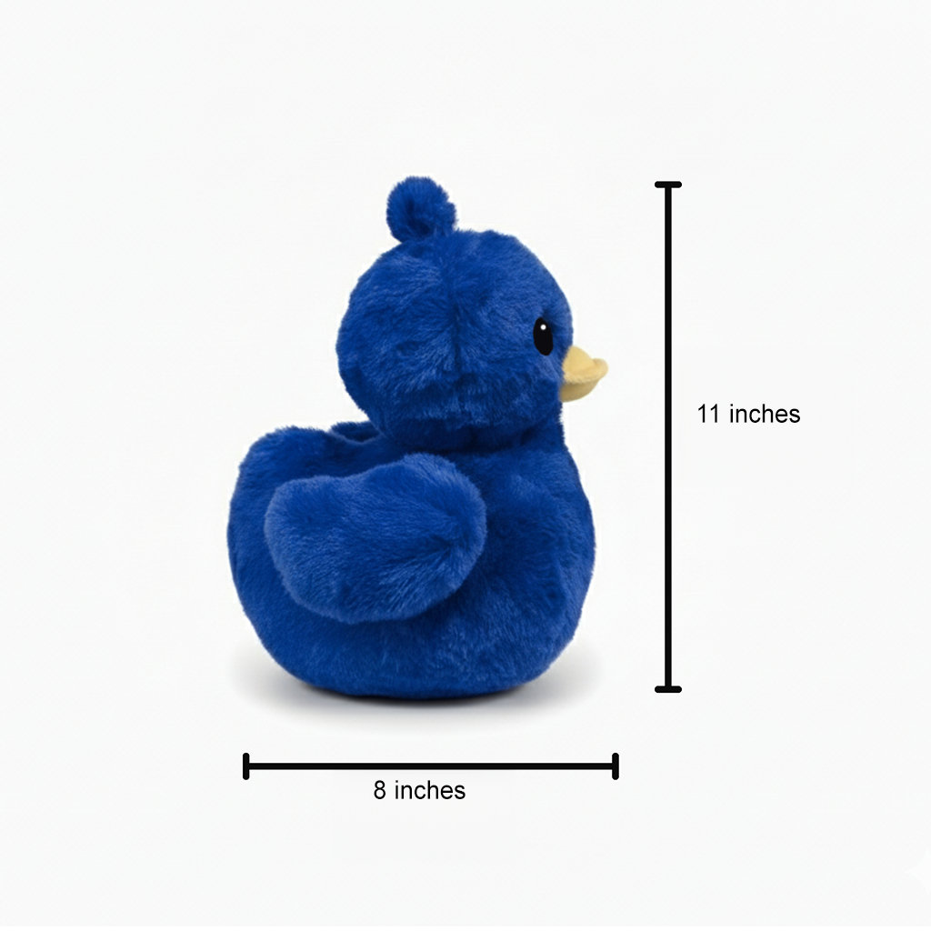 Navy Blue Plush Duck