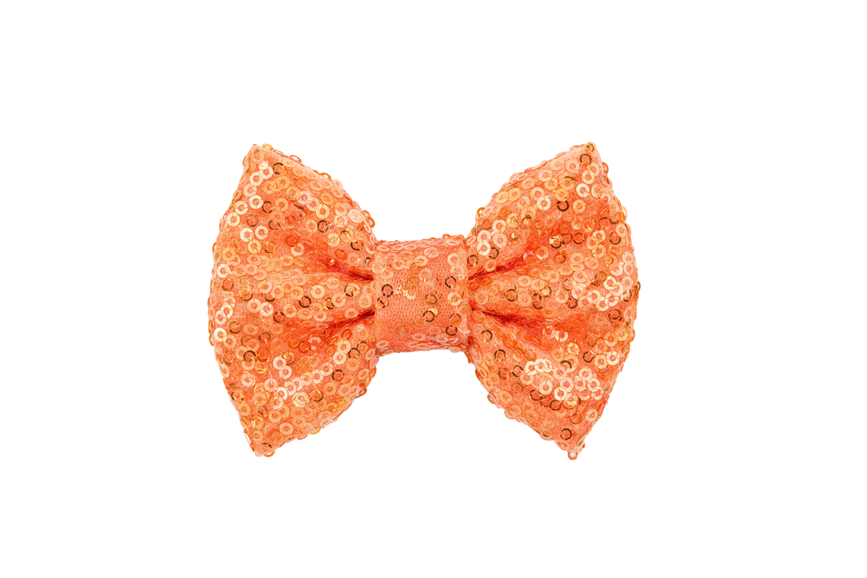 Orange Sequin Bow