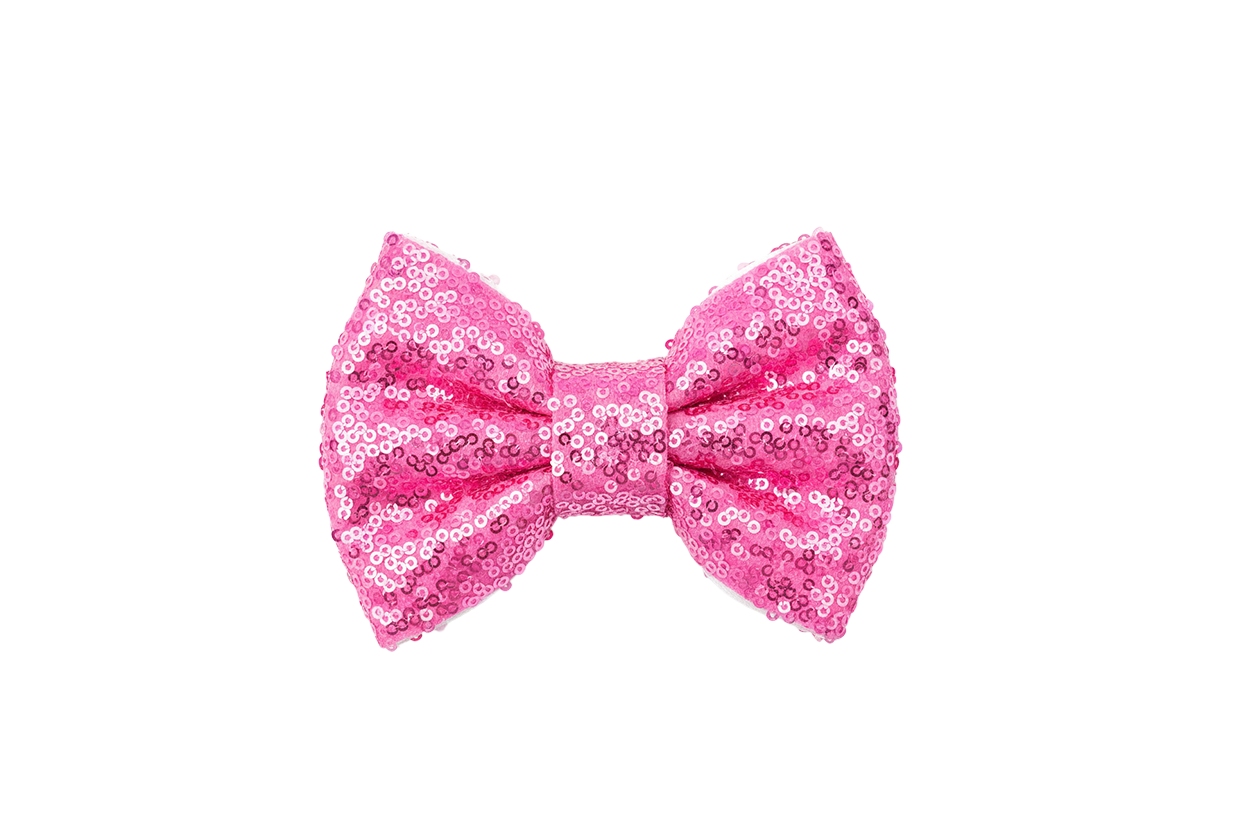 Bright Pink Sequin Bow