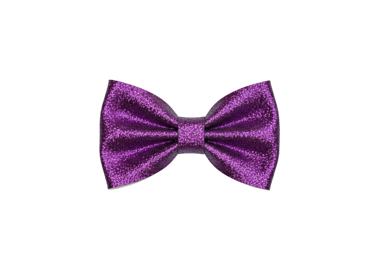 Just Ducky™ 4-Inch Glitter Bow - Purple