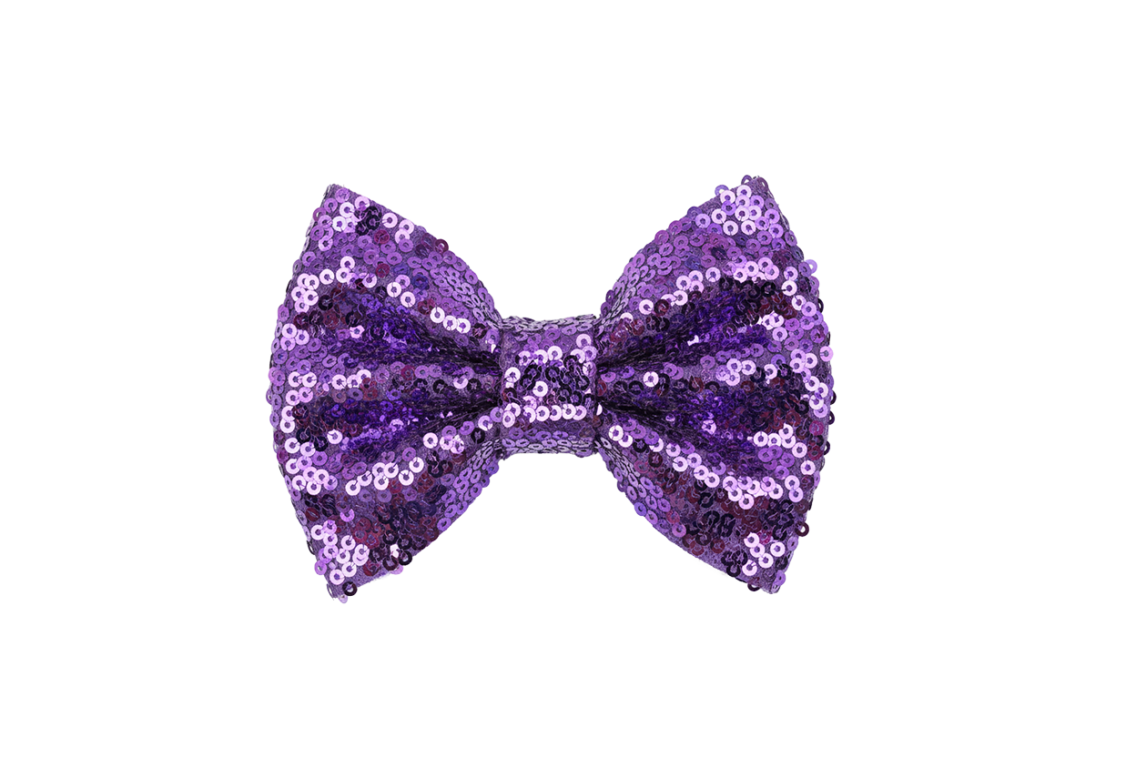 Purple Sequin Bow