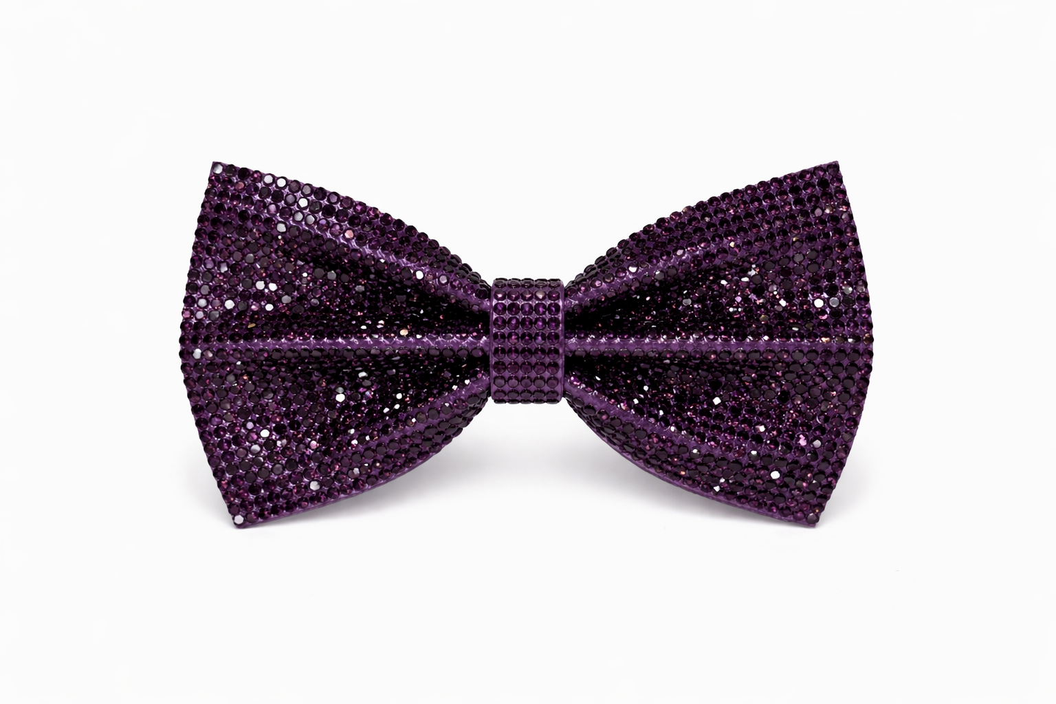 Dark Purple Rhinestone Bow