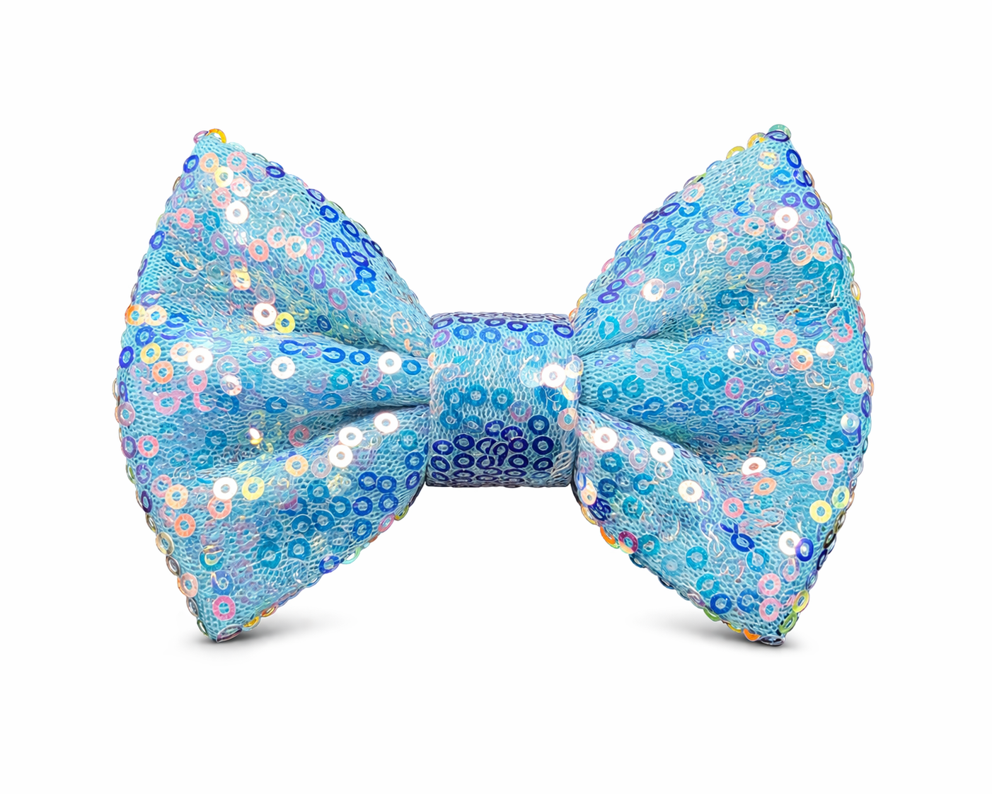 Light blue sequin duck bow – Just Ducky
