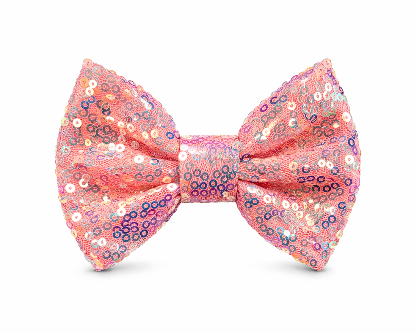 Peach sequin duck bow – Just Ducky