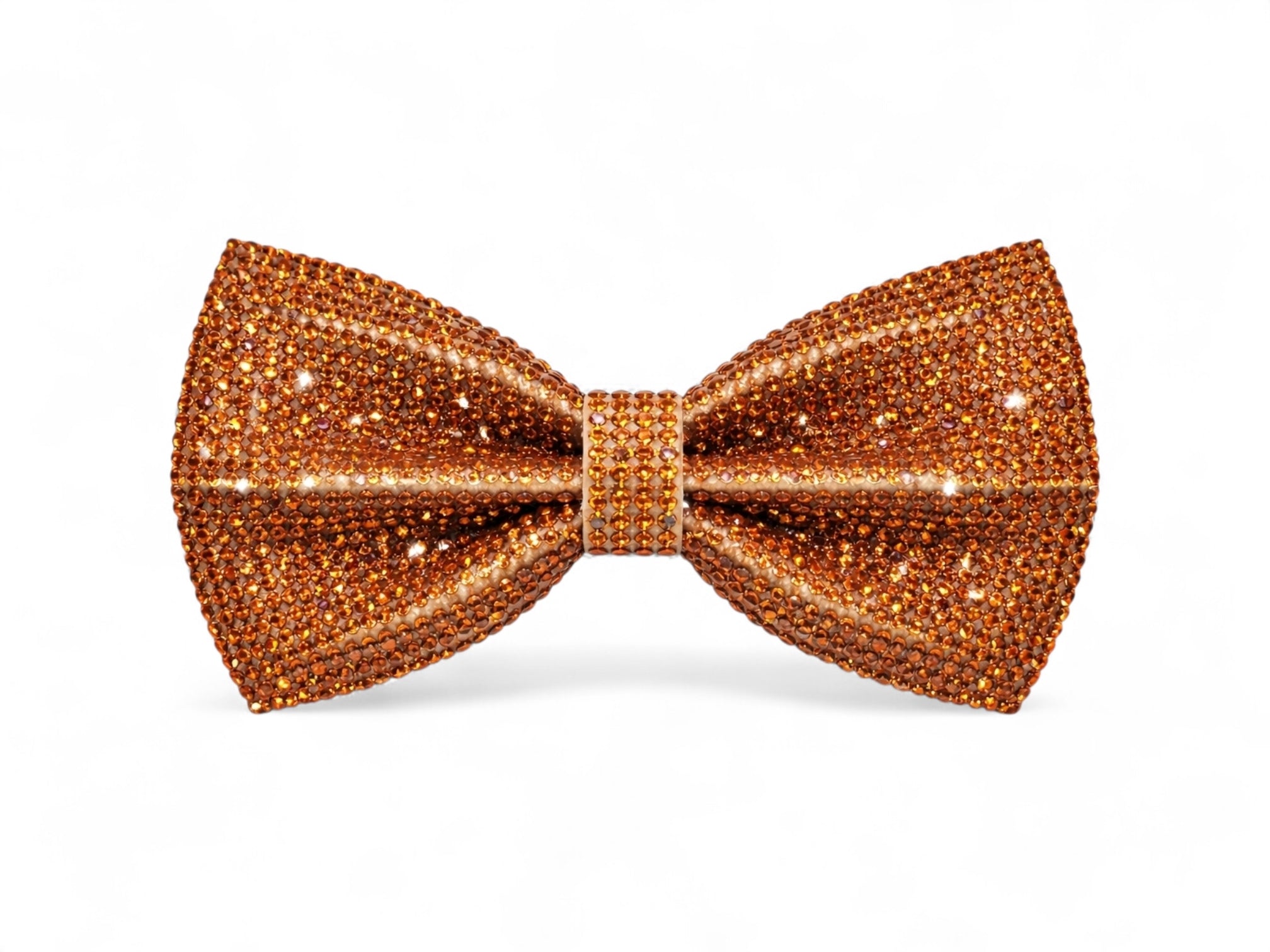 Copper Rhinestone Bow