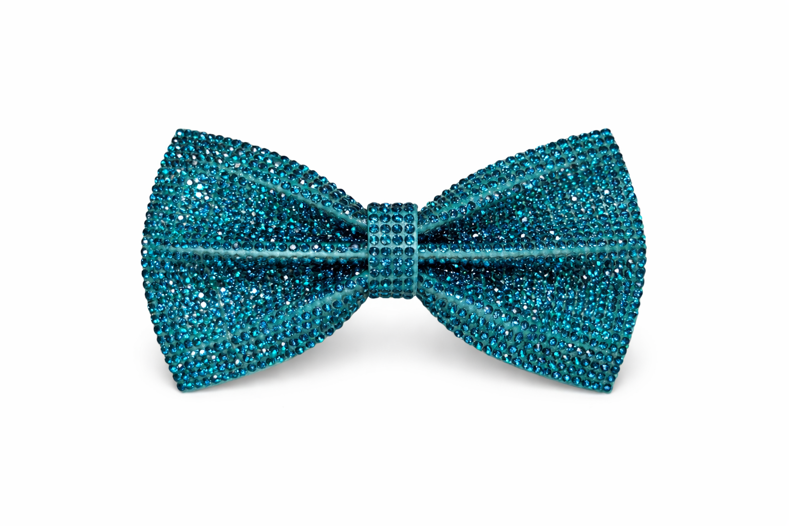 Teal Rhinestone Bow