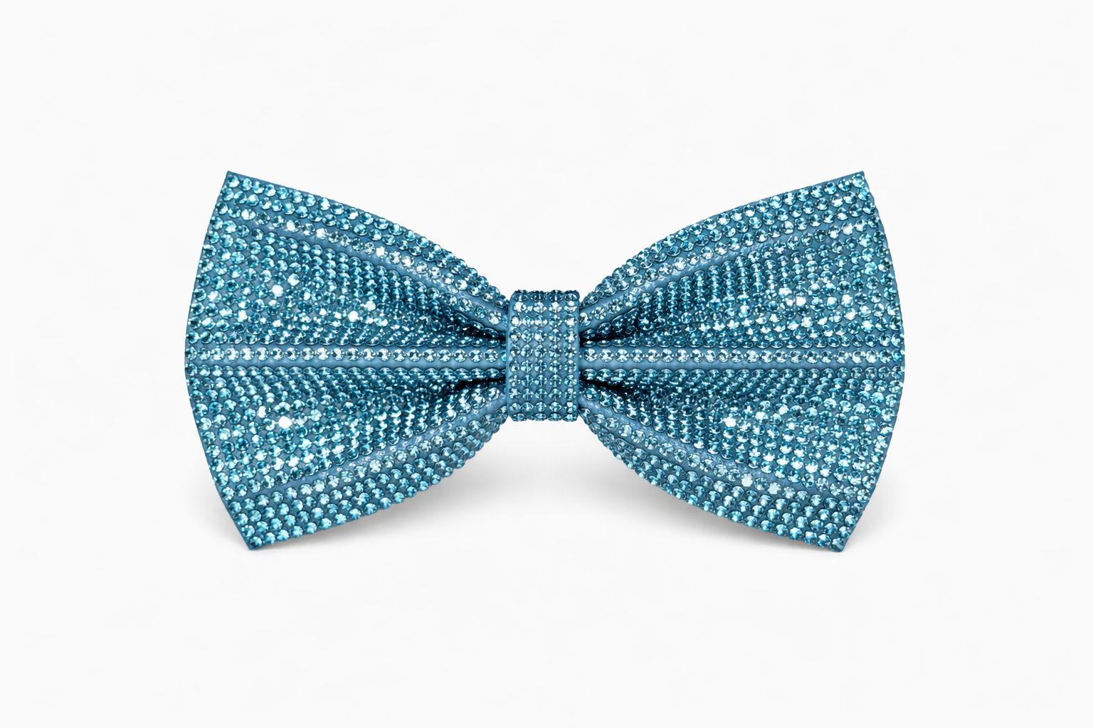 Blue Rhinestone Bow