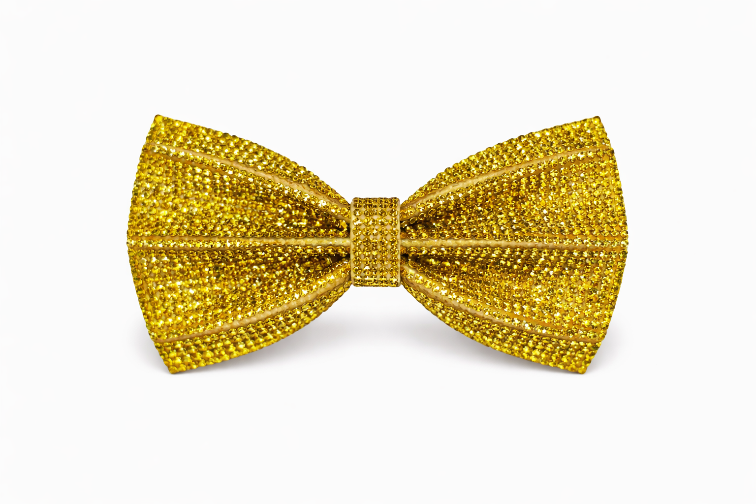 Yellow Rhinestone Bow