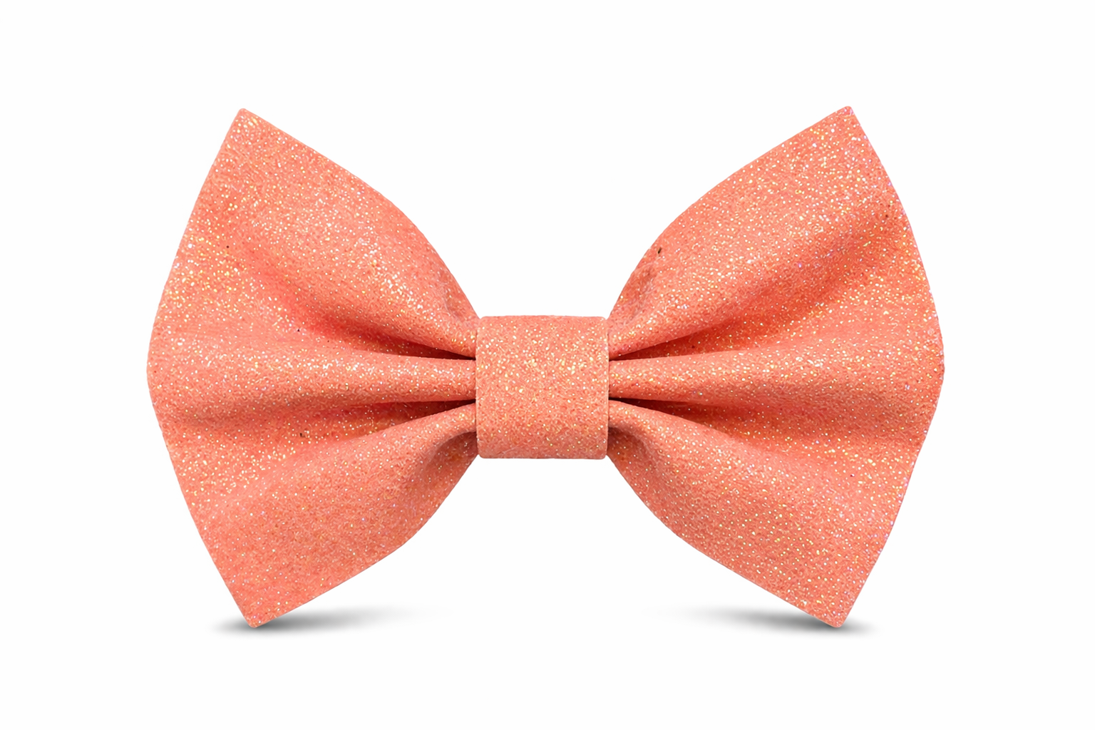 Peach glitter duck bow – Just Ducky
