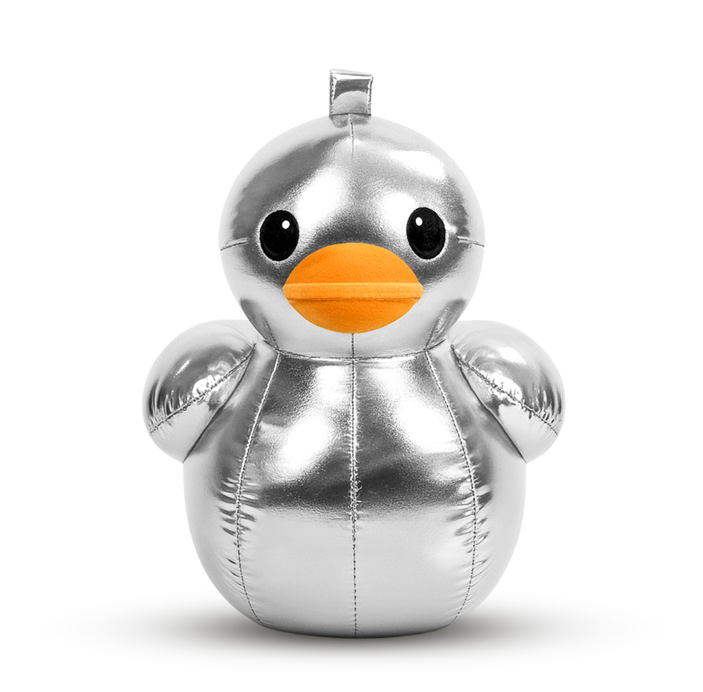 PRE-ORDER Silver Plush duck
