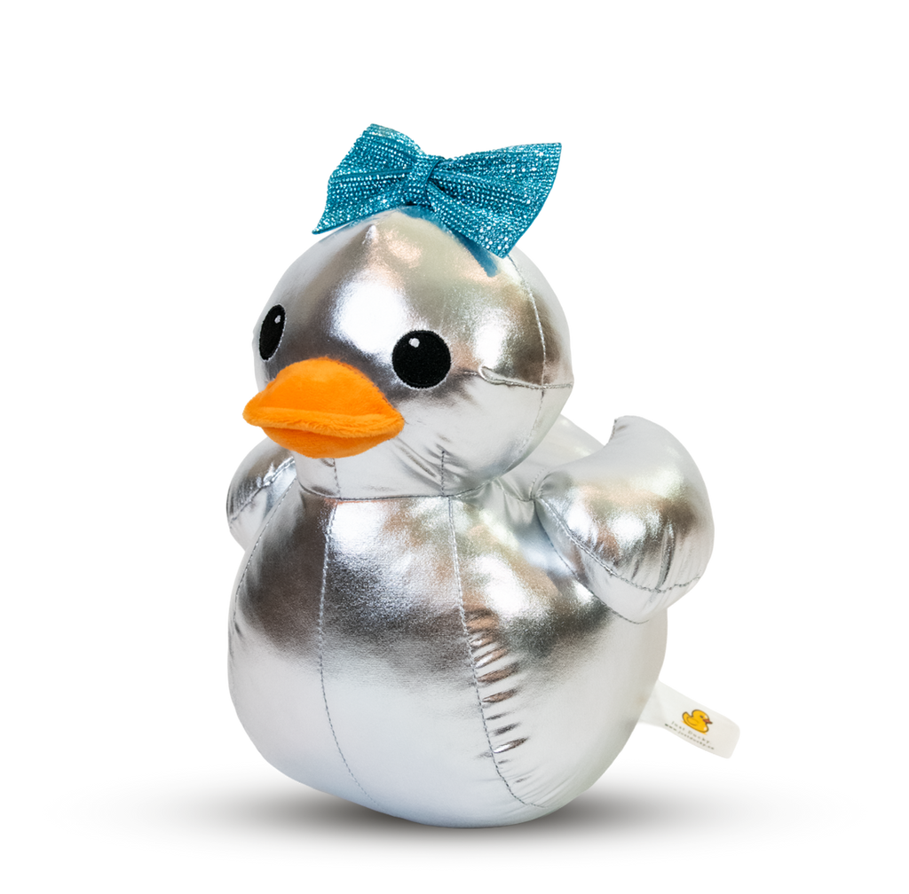 PRE-ORDER Silver Plush duck