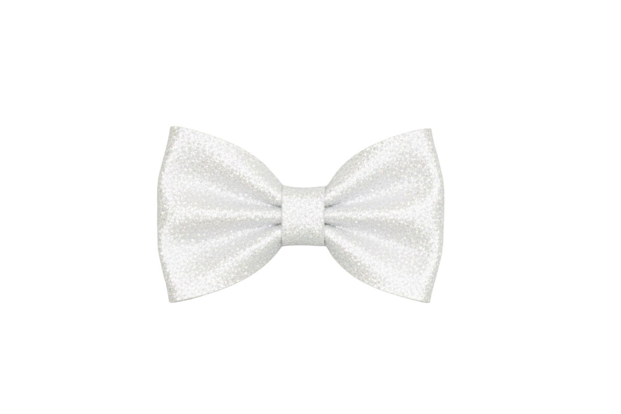 Just Ducky™ 4-Inch Glitter Bow - White