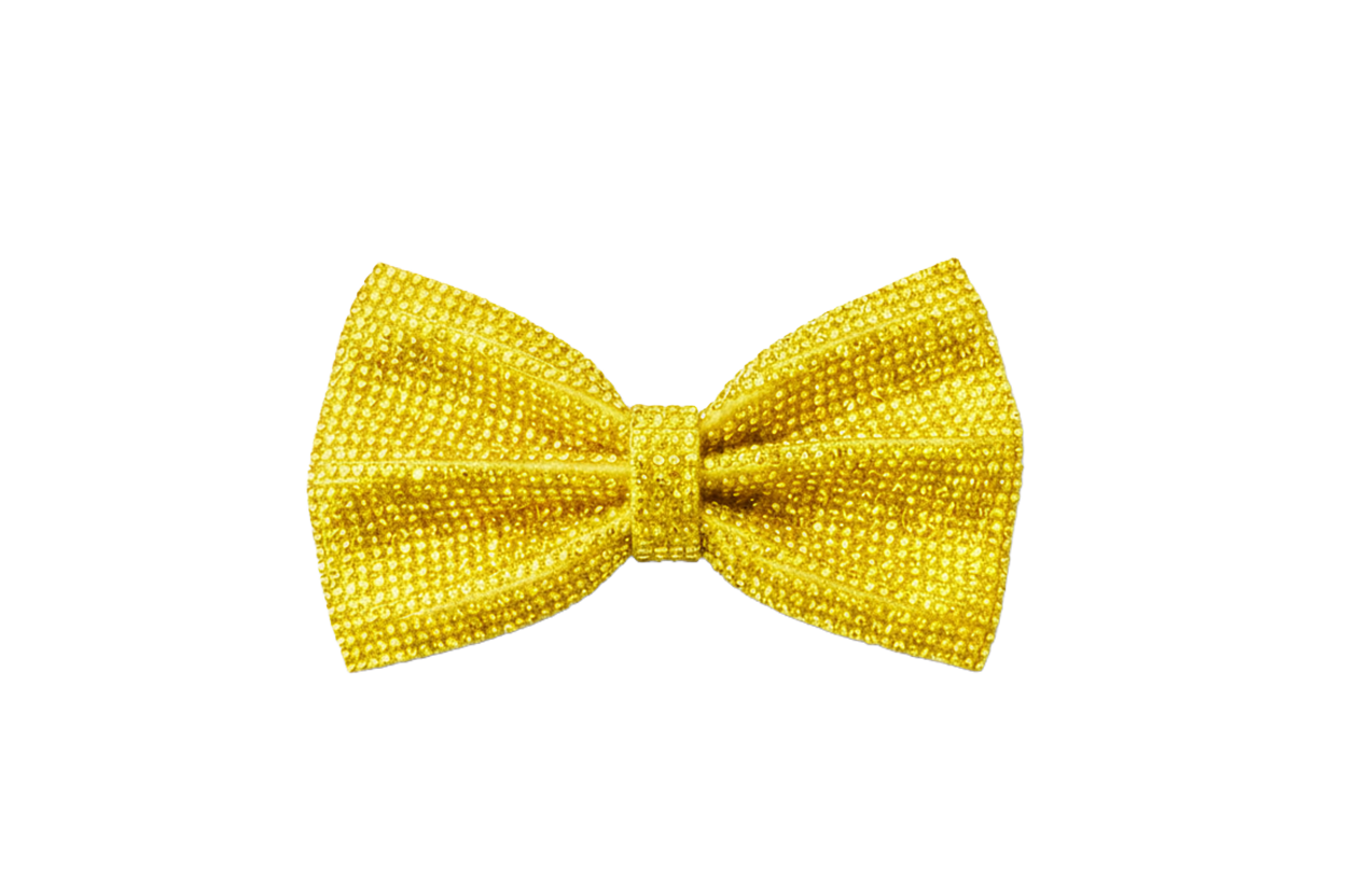 Yellow Rhinestone Bow