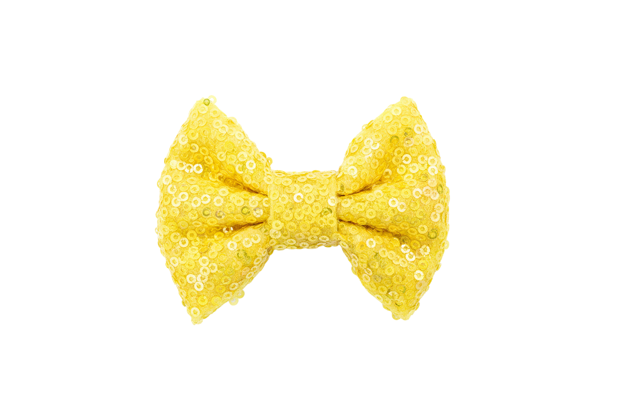 Yellow Sequin Bow